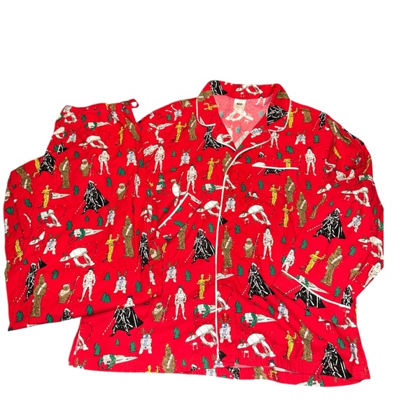 Hanna Andersson Other - Hanna Andersson Red Star Wars flannel Pajamas adult M/L